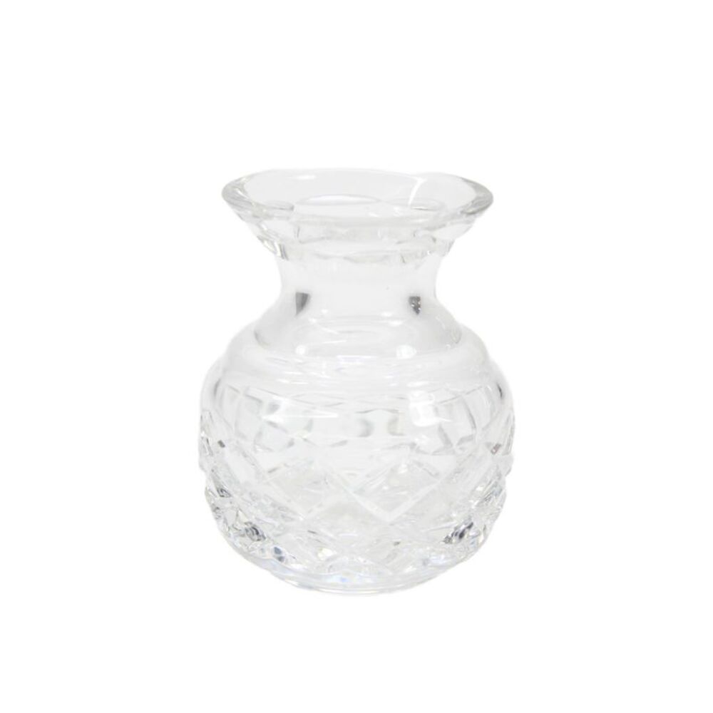 Waterford Crystal Violet Vase Diamond Cut Pattern 3.75 Inches